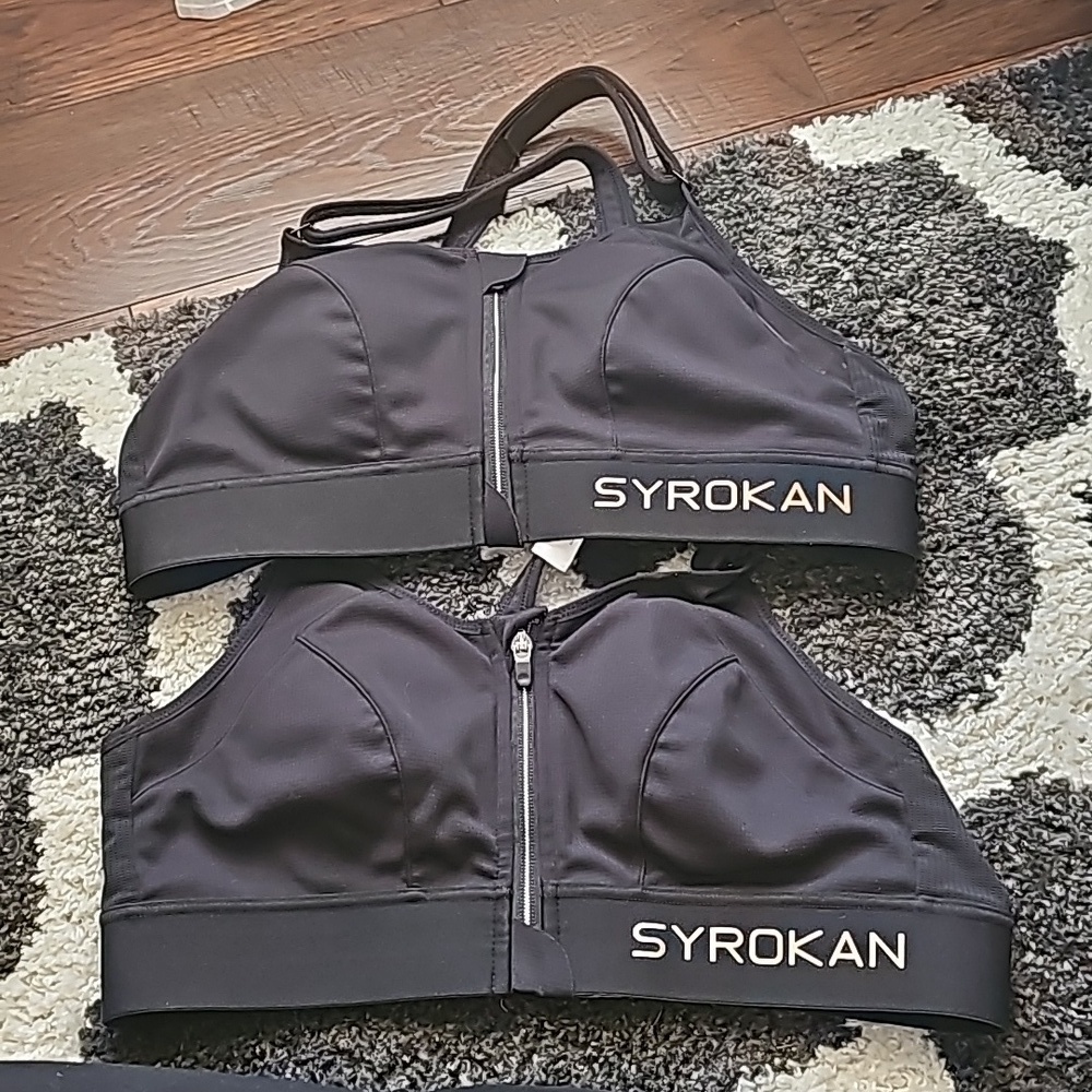 Syrokan sz 38B black athletic wireless bra like Shefit bundle WL285